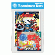 AVENGERS สมุดภาพระบายสีและเกมเสริมทักษะ Believe in Heroes + เครื่องยิงไดโนเสาร์พร้อมลูกข่างและใบพัด